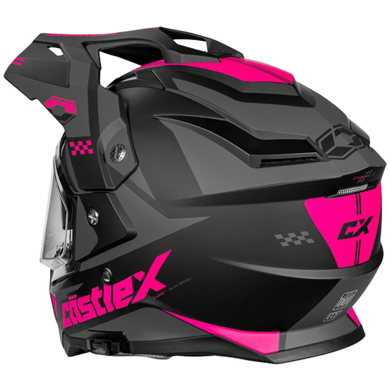 Pink dual sport deals helmet