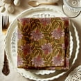 thumbnail image 1 of Vargottam Yellow Cotton Muslin Napkins - Set of 12, 20x20 Inches, Elegant Leaves Print, Perfect for Spring Celebrations, Tea Parties, and Daily Dining - Machine Washable, 1 of 7