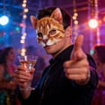 thumbnail image 3 of TIELUTT Carnival Masquerade Animal Cat with Digital Print For Festive Parties Event Wristbands Multicolor Party for Kids 4-8 Event Table Cloth Birthday Party Decorations for Women Party Adults, 3 of 7