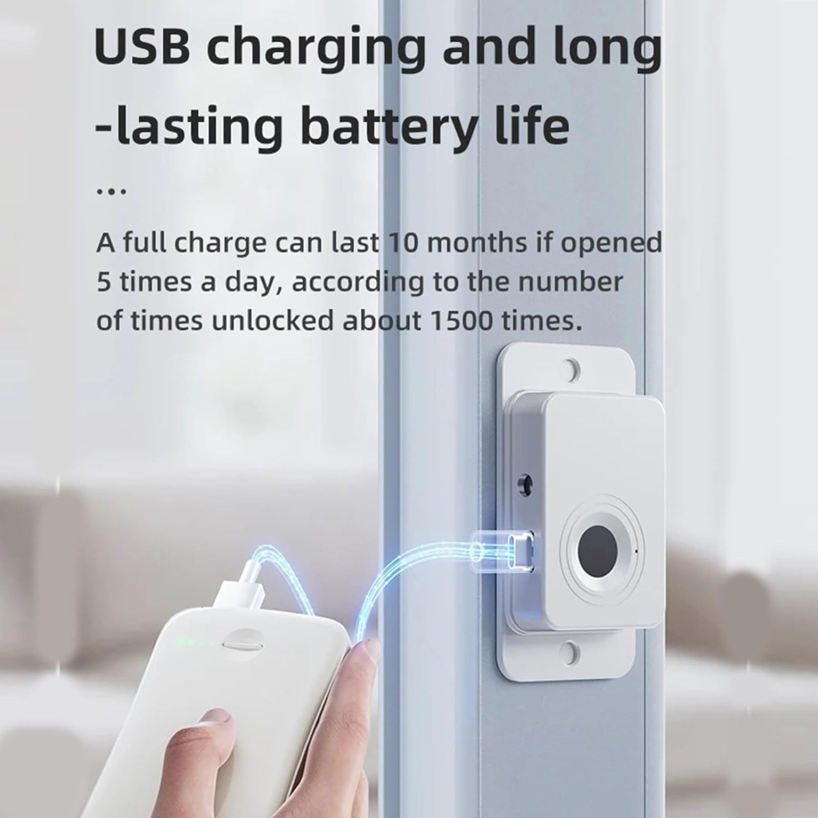 UYUH Biometric Fingerprint Cabinet Lock Smart Keyless Entry for Drawers/Freezer/Oven Doors, Anti-Pry Locks with Alarm (Baby Proofing & Home Security Multi-Surface Kit)