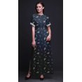 thumbnail image 2 of Bimba Rayon Pecan Leaves Printed Womenâ€™s Long MaxiÂ&nbsp;DressÂ&nbsp;Gown With Side Slit-X-Large, 2 of 6