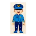 thumbnail image 1 of Montessori Ensamblar Rompecabezas de dibujos animados Tablero de construcción de aprendizaje Juguete educativo Bloques preescolares para Policías Hugo Rompecabezas, 1 of 5