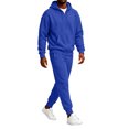 thumbnail image 5 of CCRFTGI Mens 2 Piece Tracksuit Casual Sports Zipper Pullover Hoodie with Joggers Fall Winter Travel Lounge Two Piece Set Royal Blue L, 5 of 6