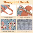 thumbnail image 4 of Pioneer Flower Floral Print Pattern Insulated Lunch Bag for Women & Adults,Large Portable Soft Cooler Lunch Bag,Thermal Food Storage Tote with Pearl Cotton,8.66L,8.75x5.75x9.5 Inch, 4 of 6