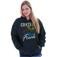 thumbnail image 3 of Control Freak Nerd Video Gaming Gamer Unisex Plus Fleece Graphic Hoodie Brisco Brands 2X, 3 of 4