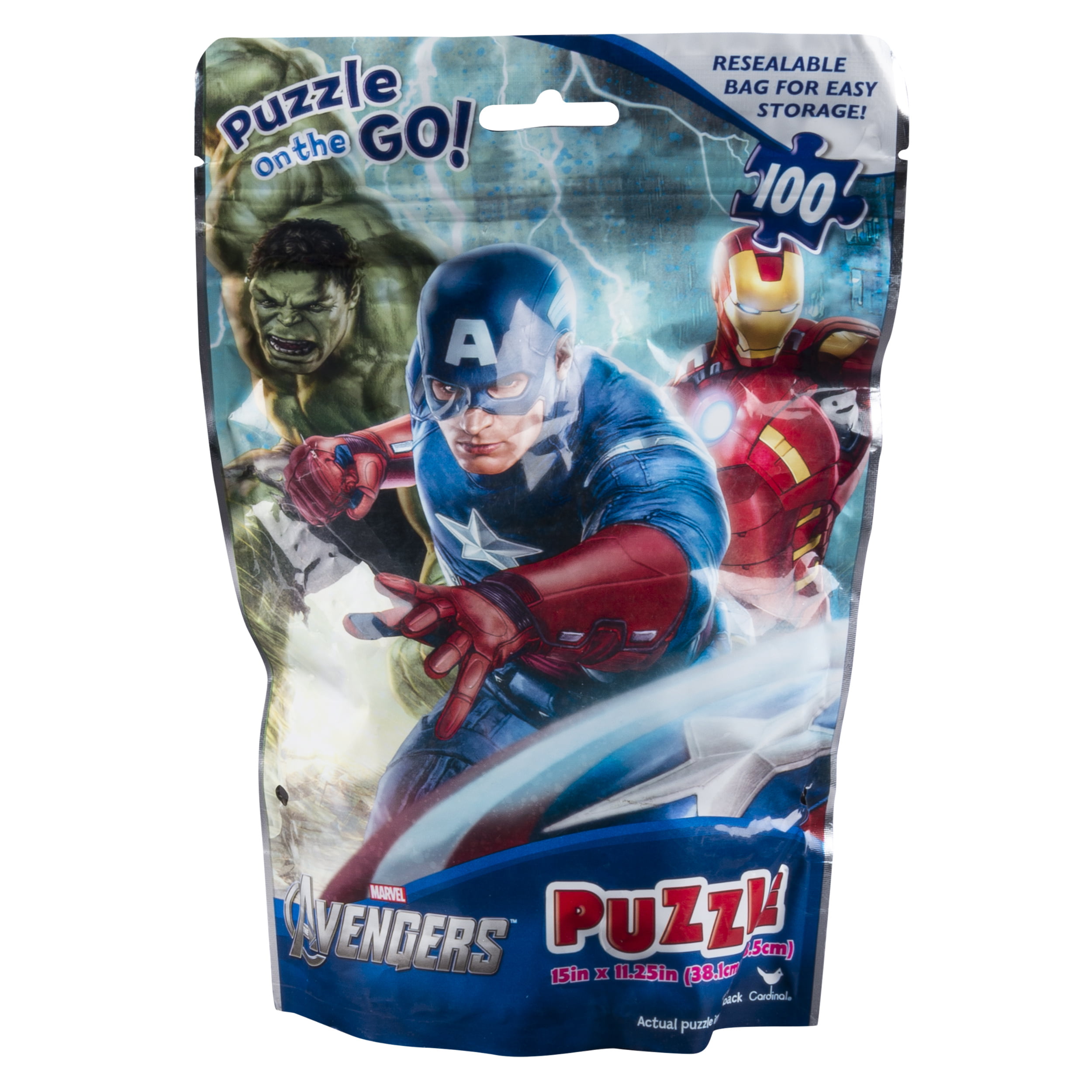 Puzzle On the Go 48 Pieces Marvel Avengers Assemble In Resealable Bag 