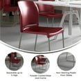 thumbnail image 5 of Emma + Oliver Home and Office Guest Chair Burgundy Full Back Contoured Sled Base Stack Chair, 5 of 15