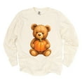 thumbnail image 5 of Watercolor Pumpkin Bear - Womens Garment Dyed Long Sleeve, 5 of 10