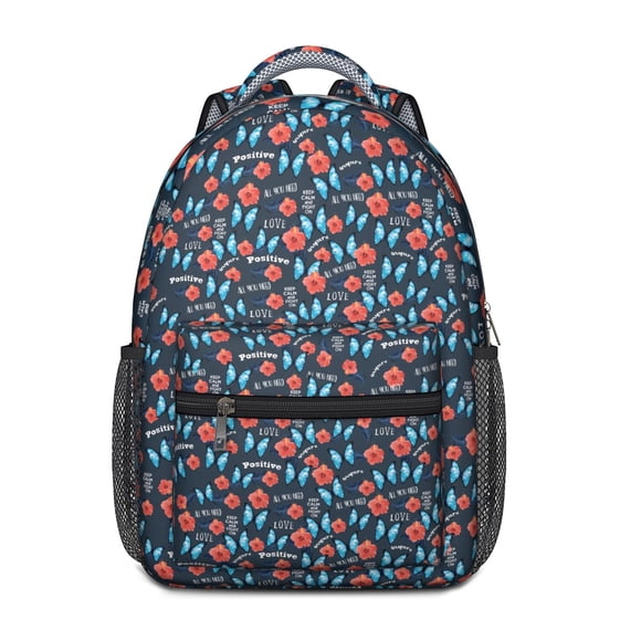 Summer Tropical Floral Backpack - Stylish Lightweight Daypack for Commuters