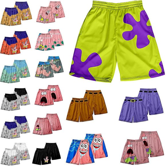 Men's Swimwear Patrick Star Short Beach Shorts Pants Quick Dry Swim Trunks Swim Trunks Surfing Board Pants