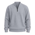 thumbnail image 3 of Cethrio Boys Half Zip Sweatshirts Size 10-12, Waffle Knit Long Sleeve Casual Pullover Boys Fall Tops Gray, 3 of 7
