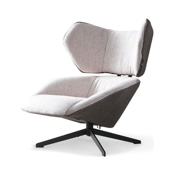 Living Room Wingback Leisure Chair Comfy Scandinavian Style Steel Leg Linen New