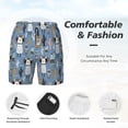 thumbnail image 5 of Lsque Mens Swim Trunks Llamas And Cactus Pattern - Bathing Suit Compression Liner - Beach Swim Shorts Swimwear - (S-3XL) - Stretch Quick Dry -Small, 5 of 9
