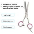 thumbnail image 2 of 6.57 Inch Length Thinning Scissors for Long Short Thick Hard Soft Hair for Men Women with Pink Gasket Ring, 2 of 6