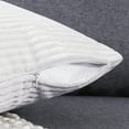 thumbnail image 6 of Deconovo Corduroy Decorative Throw Pillow Covers Pack of 2,, Whtie, 18 x 18 Inch, Square Cushion Covers for Couch Sofa Bed Living Room, 6 of 6