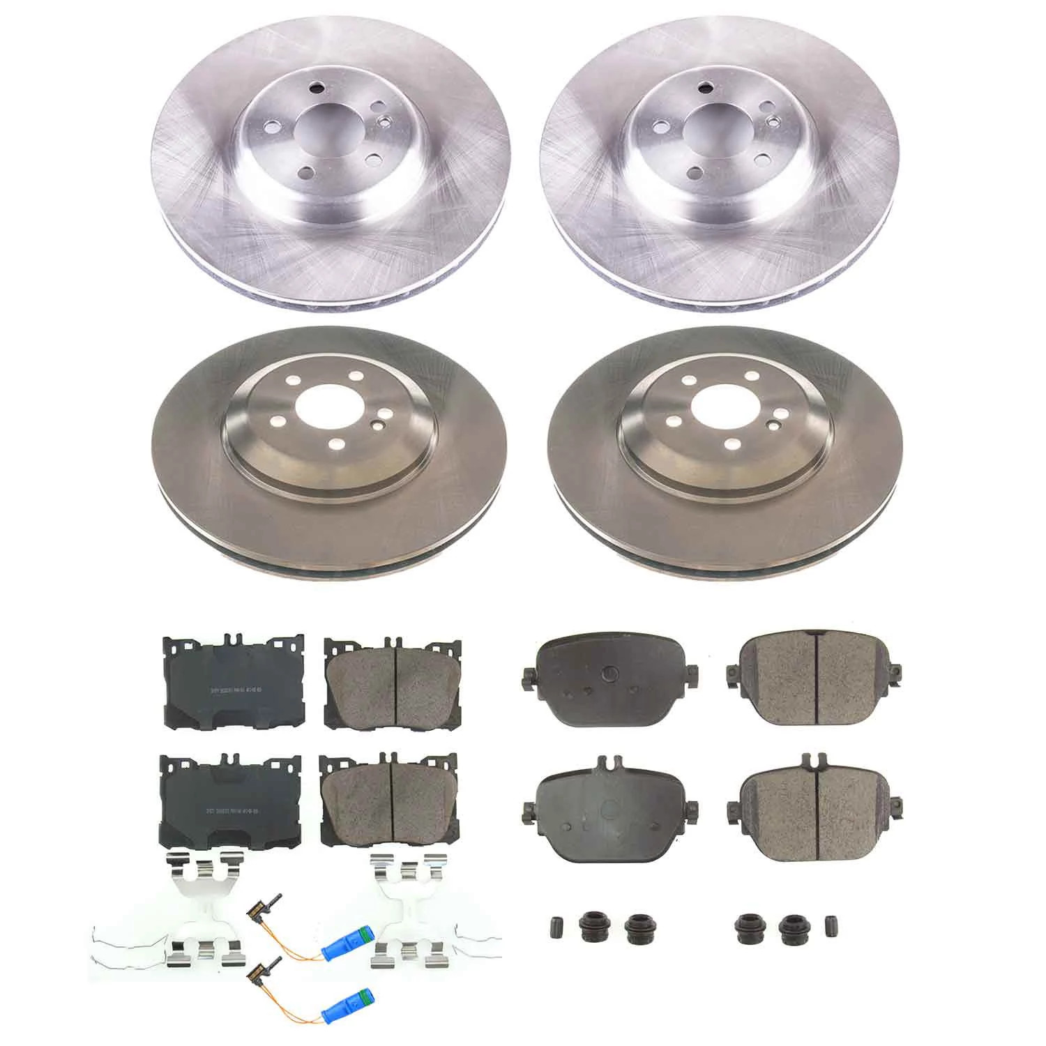 PowerStop Front and Rear Stock Replacement Brake Pad and Rotor Kit Fits: MERCEDES-BENZ Select Models KOE8106