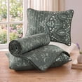 thumbnail image 2 of Regency Heights King Quilt Set, 3-Piece Reversible Bedspread Coverlet Set, Olive Quilted Bedding Set with Shams for All Season, 2 of 9