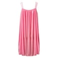 thumbnail image 5 of DHFJKG Womens Silk Satin Nightgowns Summer Lace Trim Long Camisole Sleepdress V Neck Solid Color Knee Length Summer Lightweight Soft Home Clothes, 5 of 6