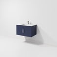 thumbnail image 6 of Geneva 30 in. W Navy Blue Bath Vanity, Carrara Marble Top, and Faucet Set, 6 of 11