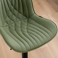 thumbnail image 2 of YOUNIKE Swivel Bar Stools Set of 2 Adjustable Leather Counter Barstool, Green, 2 of 8