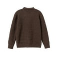 thumbnail image 5 of Men's Sweater Coat Lapel Collar Long Sleeve Button Down Color Block Solid Cardigan Jacket Coffee M, 5 of 8