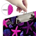 thumbnail image 4 of ALAZA Plastic Clipboard A4 Letter Size Decorative Clipboards for Students Women Men 9" x 12.5" Starfish Shells Purple, 4 of 6