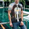 thumbnail image 6 of KLL Clear Sky Mountain Red Dragon for Men's Baseball Shirts,Short Sleeve Casual Shirts Button Down Shirt for Men Beach Summer Wedding Shirt-Medium, 6 of 7