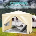 thumbnail image 4 of 10'x10' Folding Canopy with 4 Removable Sidewalls Outdoor Event Shelter UPF 50+ Gazebo Portable Tents for Parties Beach Camping Wedding EZ Pop Up Canopy, 4 of 9