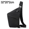 thumbnail image 2 of Mochila de hombro negra, mochila de pecho pequeña impermeable antirrobo, 2 of 5