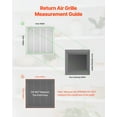 thumbnail image 2 of VEVOR Return Air Filter Grille, Fits W20 x H20in Duct Opening Size, Filter Included, Return Air Vent Cover for Wall, Powder-Coated Steel Return Air Grill Detachable Face/Door for 1 inch Filters, 2 of 9