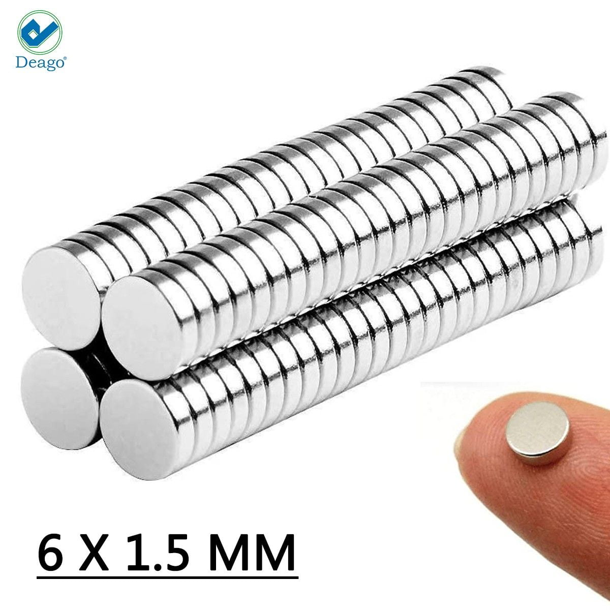 5x3mm Round Brushed Nickel Style for Fridge,Office,Dry Erase Board,Whiteboard,Map,Magnetic Pins Small Tiny Magnets Rare Earth Magnets Pack of 30