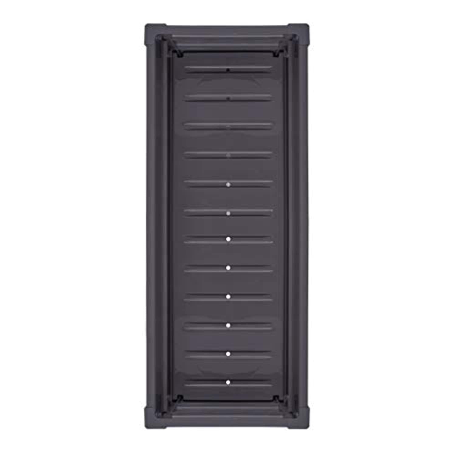 NuVue Products 26021 Elevated Garden Bed - 36” x 15” x 32” Slate Gray PVC Woodgrain Texture Weather-Resistant Planter Box, 1 Count