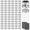 thumbnail image 1 of Latas de aluminio OBKJJ, 78 unidades, 60 ml, con tapas de rosca, plateadas, 1 of 6