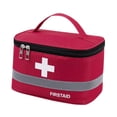 thumbnail image 4 of BELOVING Sac de Premiers Soins, Sac Médical Portable avec Poignée Pochette de Rangement d'Urgence, Étui de Voyage Médical pour Lieu de Travail Voiture Voyage Maison Voyage m Rouge, 4 of 10
