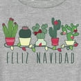 thumbnail image 2 of Toddler's Lost Gods Feliz Navidad Cacti  Graphic Tee Athletic Heather 3T, 2 of 3