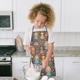 thumbnail image 4 of Colorful Princess Castle Pattern Kids Aprons for Girls and Boys,Adjustable Neck Strap Toddler Aprons for Kids Cooking Baking, 4 of 7