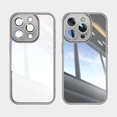 thumbnail image 5 of Phone Case for iPhone 16 Pro, Lightweight Clear Back with Lens Protector, TPU + PC Material, Anti-Scratch Shockproof Ultra Slim Case Cover for iPhone 16 Pro, Gray, 5 of 6