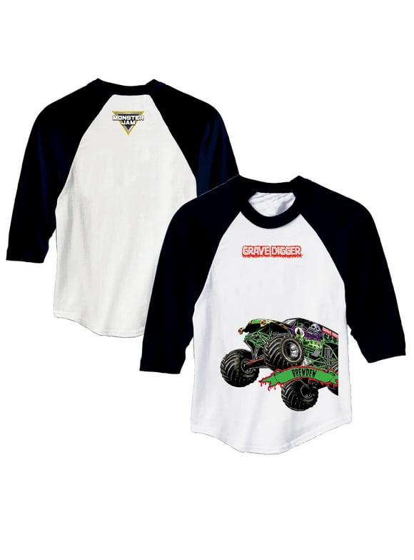 Personalized Monster Jam Grave Digger Boys' Youth Sports Jersey
