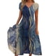 thumbnail image 1 of Gibobby Vestido de verano casual para mujer Vestido de mujer Casual Fashion Knitted Patchwork Vestido de mujer(Azul,3XL), 1 of 3