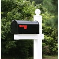thumbnail image 3 of The Washington Mailbox System with White Vinyl Post Combo, Stand, and Black Mailbox Included, 3 of 3