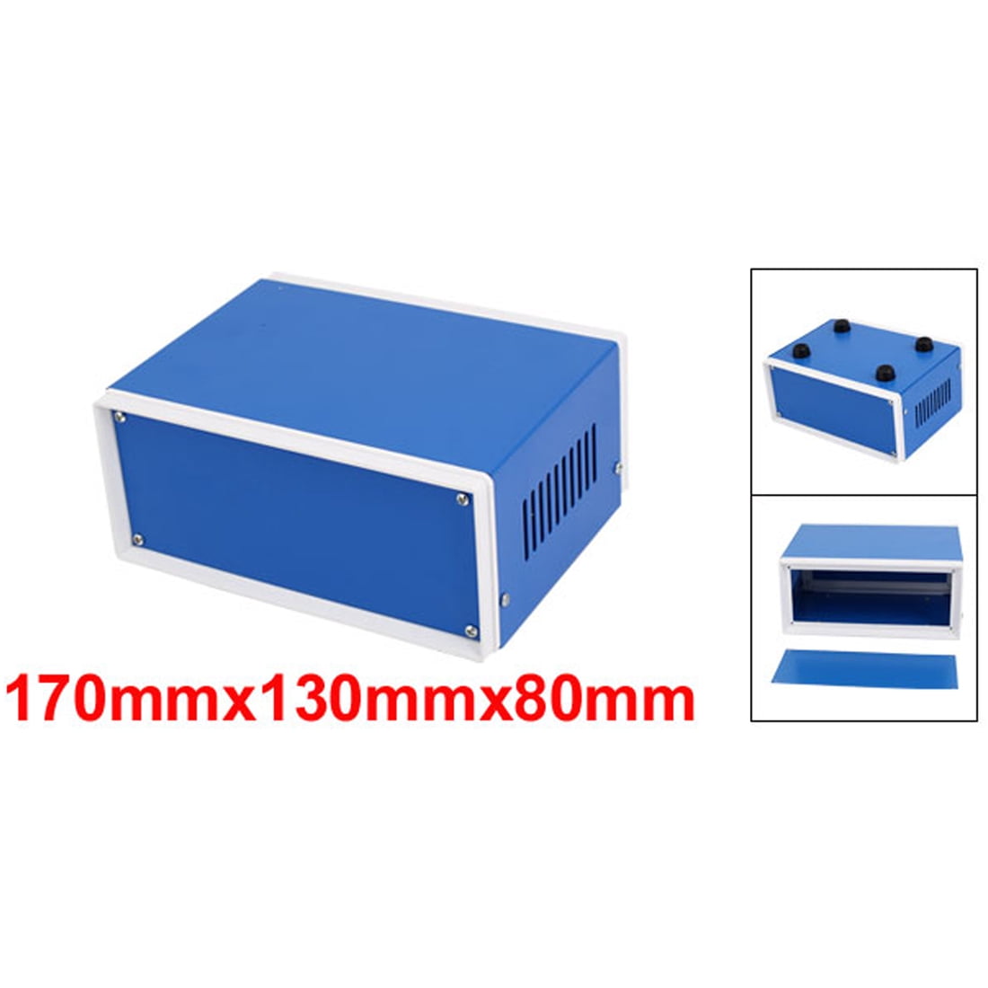 170mmx130mmx80mm Rectangle Project Enclosure Case Electric Junction Box Blue