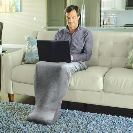 Calming Cozy Heating Blanket & Massager, Grey