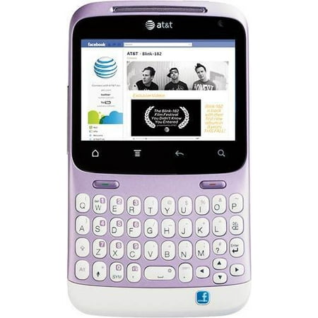 Mobil Phone Htc HTC Status ChaCha A810a Unlocked Phone with QWERTY Keyboard, 5MP Camera, Wi-Fi and GPS - US Warranty - Mauve/White ()