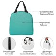 thumbnail image 5 of Lsque Turquoise Glitter Pattern Lunch Bag Women/Men Insulated Lunch Box,Small Leakproof Cooler Food Lunch Containers Reusable High Capacity Lunch Tote Bags, 5 of 6