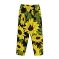 thumbnail image 5 of Xecao Sunflowers In Vintage Women's Straight Lounge Pajama Pants: The Epitome of Relaxed Sleepwear, 5 of 9