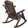 thumbnail image 3 of Wooden Oversized Porch Rocker Chair With Wide Seat and Tall Backrest,High Back Smooth Rocking Chairs for Outdoor & Indoor, 3 of 9