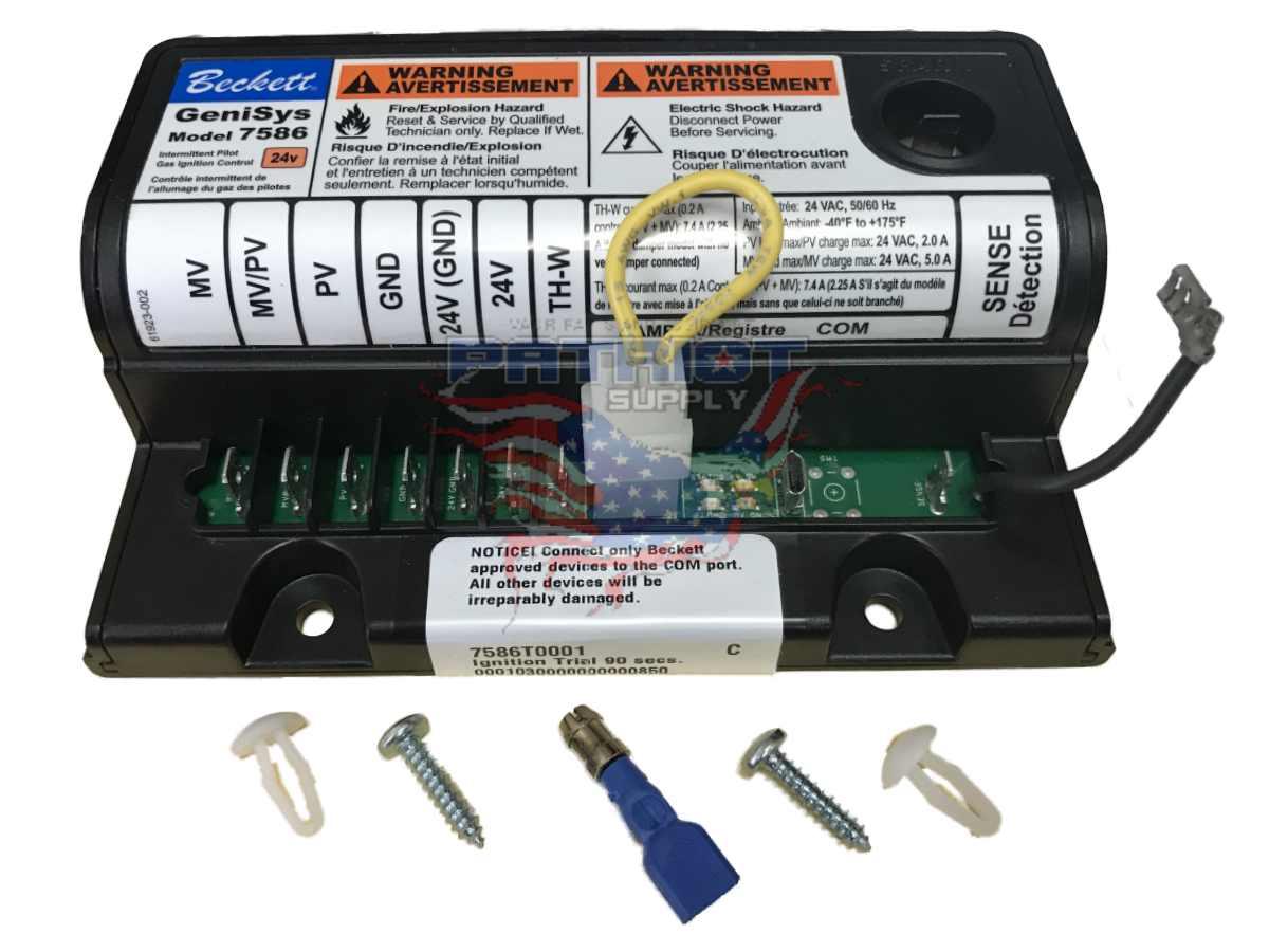 Beckett 7586T0001U 24VAC Intermittent Pilot Gas Ignition Control