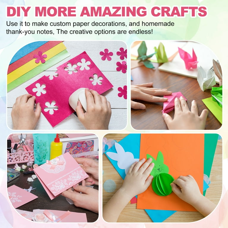 100 Sheets Colored Cardstock Blank Colorful Thick Paper 92LB/250gsm Cards Sto