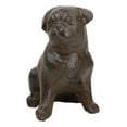 thumbnail image 5 of Rustic Cast Iron Metal Whimsical Fawn Pug Puppy Dog Sitting Figurine Decor, 5 of 8