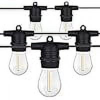 Outdoor Lights 48ft String Lights with Shatterproof 15 LED Bulbs S14 Patio Lights Waterproof Backyard Decor Hanging Lights for Indoor House Balcony Party